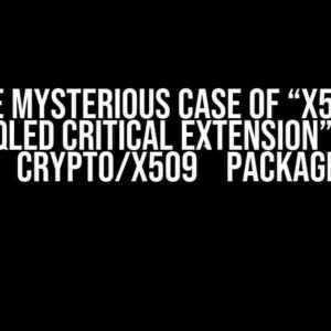 The Mysterious Case of “x509: unhandled critical extension” in Go’s `crypto/x509` Package