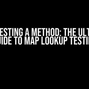 Unit Testing a Method: The Ultimate Guide to Map Lookup Testing